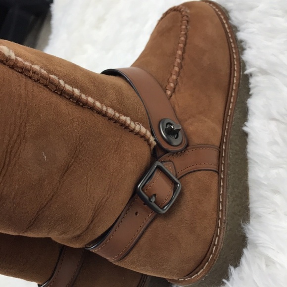 Coach Fold Down Sherling Boots - Picture 11 of 15